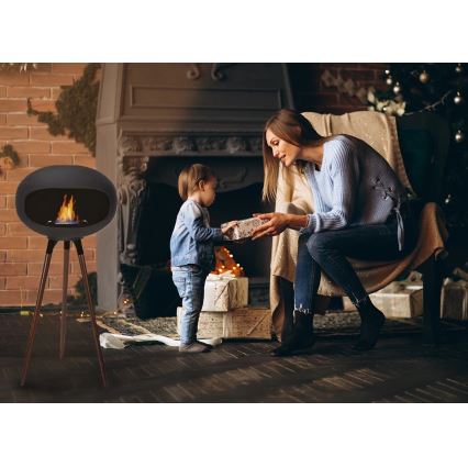 Bioetanolitakka TOKIO 45x100 cm 2 kW musta