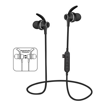 Bluetooth-kuulokkeet mikrofonilla ja MicroSD-soittimella 80 mAh musta