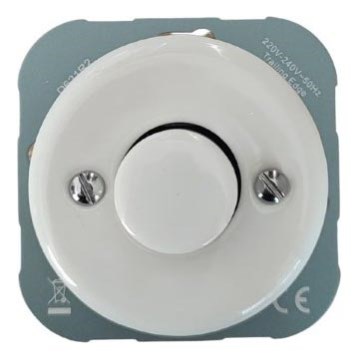 Bohemia-Design - Kehyksetön posliininen retrohimmennin 250V/10A, valkoinen