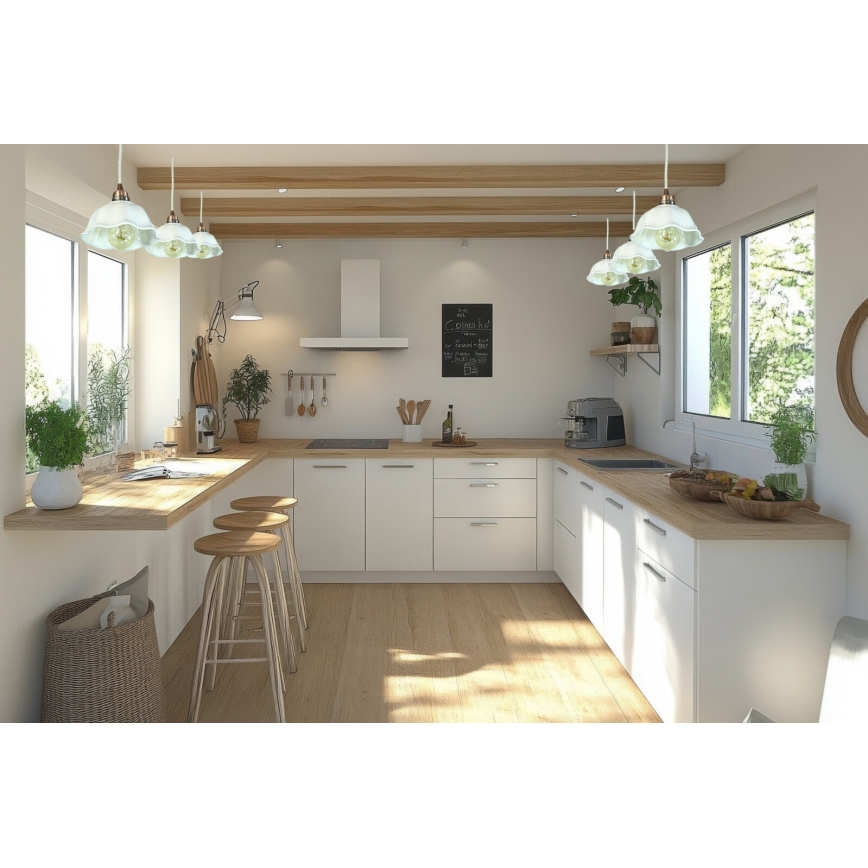 Bohemia-Design - Posliininen riippuvalaisin johdolla 1xE27/60W/230V