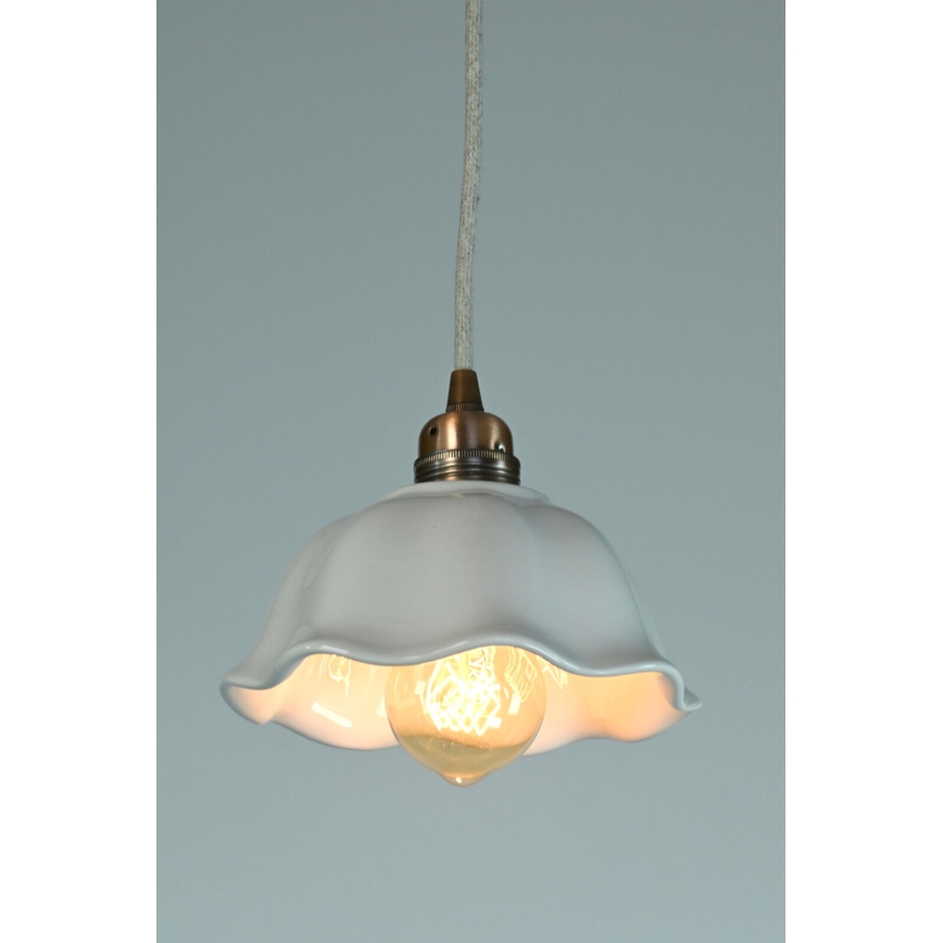 Bohemia-Design - Posliininen riippuvalaisin johdolla 1xE27/60W/230V