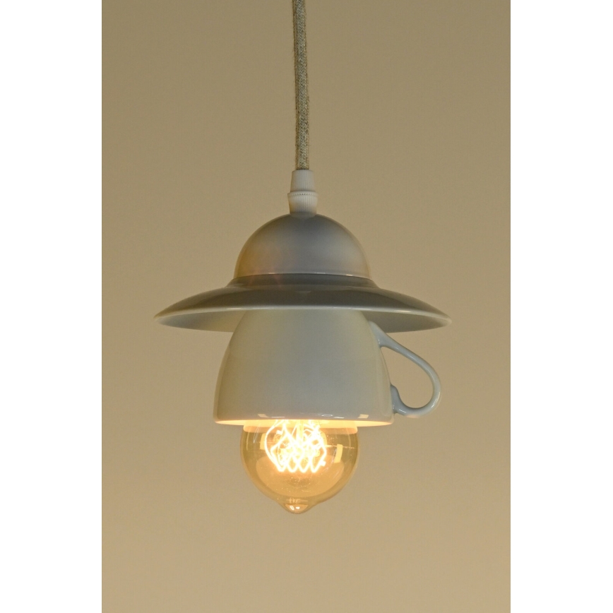 Bohemia-Design - Posliininen riippuvalaisin johdolla 1xE27/60W/230V