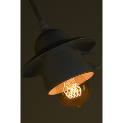 Bohemia-Design - Posliininen riippuvalaisin johdolla 1xE27/60W/230V