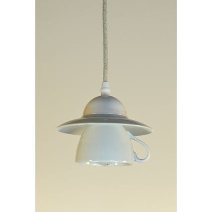 Bohemia-Design - Posliininen riippuvalaisin johdolla 1xE27/60W/230V
