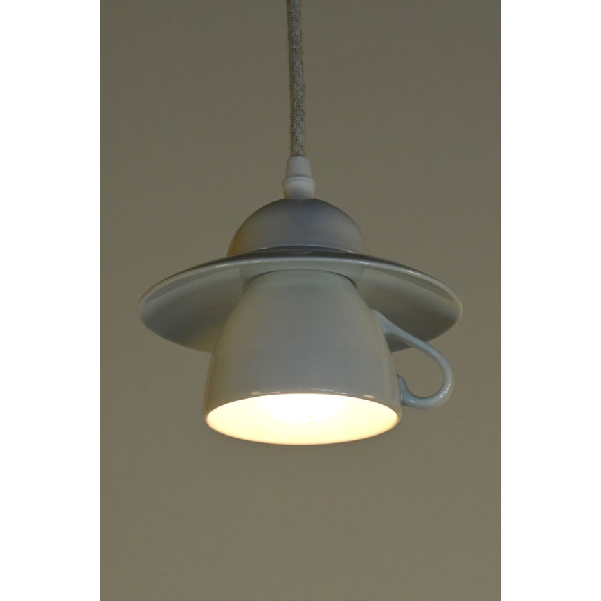 Bohemia-Design - Posliininen riippuvalaisin johdolla 1xE27/60W/230V