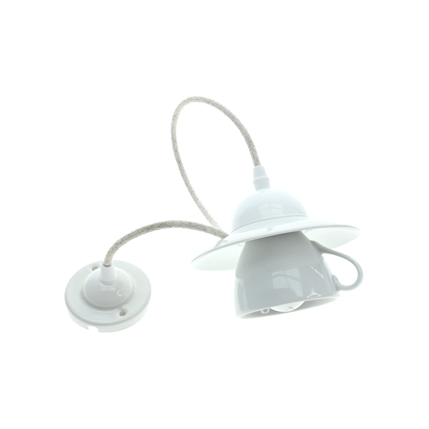Bohemia-Design - Posliininen riippuvalaisin johdolla 1xE27/60W/230V