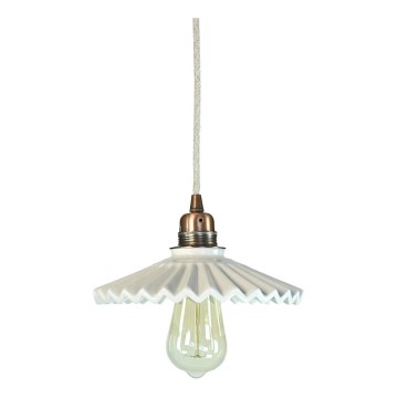 Bohemia-Design - Posliininen riippuvalaisin vaijerilla 1xE27/60W/230V