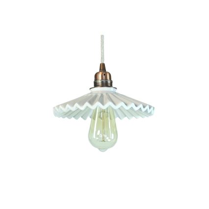 Bohemia-Design - Posliininen riippuvalaisin vaijerilla 1xE27/60W/230V