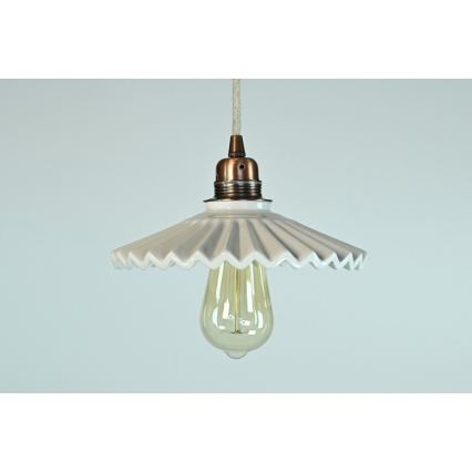 Bohemia-Design - Posliininen riippuvalaisin vaijerilla 1xE27/60W/230V
