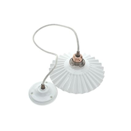 Bohemia-Design - Posliininen riippuvalaisin vaijerilla 1xE27/60W/230V