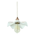 Bohemia-Design - Posliininen riippuvalaisin vaijerilla 1xE27/60W/230V