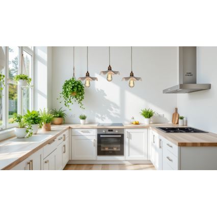 Bohemia-Design - Posliininen riippuvalaisin vaijerilla 1xE27/60W/230V