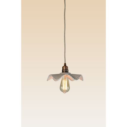 Bohemia-Design - Posliininen riippuvalaisin vaijerilla 1xE27/60W/230V