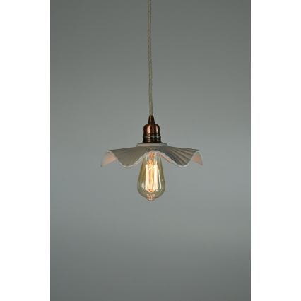 Bohemia-Design - Posliininen riippuvalaisin vaijerilla 1xE27/60W/230V