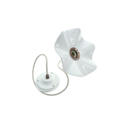 Bohemia-Design - Posliininen riippuvalaisin vaijerilla 1xE27/60W/230V