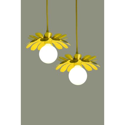 Bohemia-Design - Riippuvalaisin kaapelilla 1xE27/60W/230V keltainen