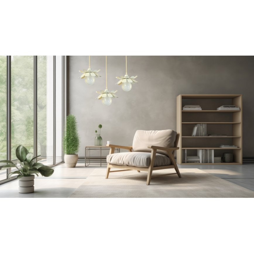 Bohemia-Design - Riippuvalaisin langalla 1xE27/60W/230V kermanvärinen