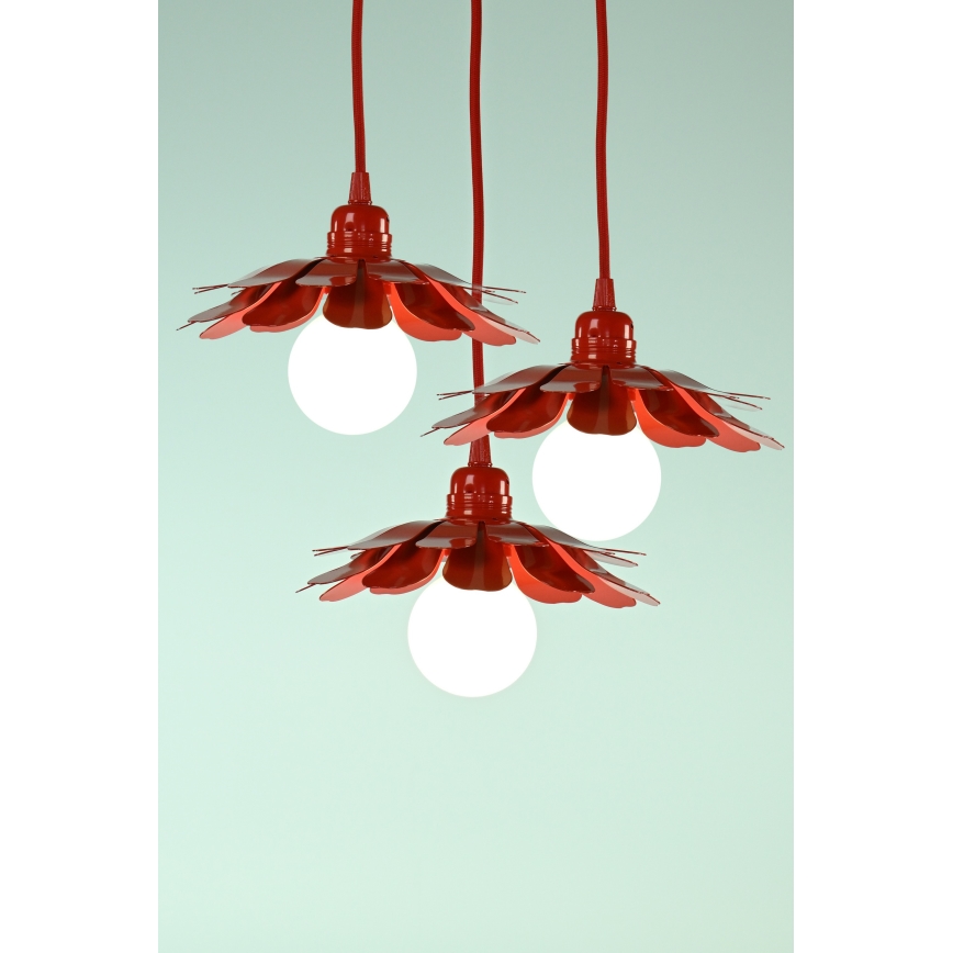 Bohemia-Design - Riippuvalaisin vaijerilla 1xE27/60W/230V punainen