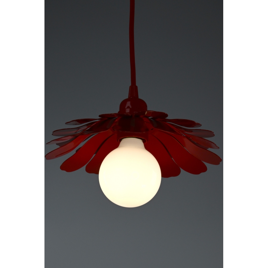 Bohemia-Design - Riippuvalaisin vaijerilla 1xE27/60W/230V punainen