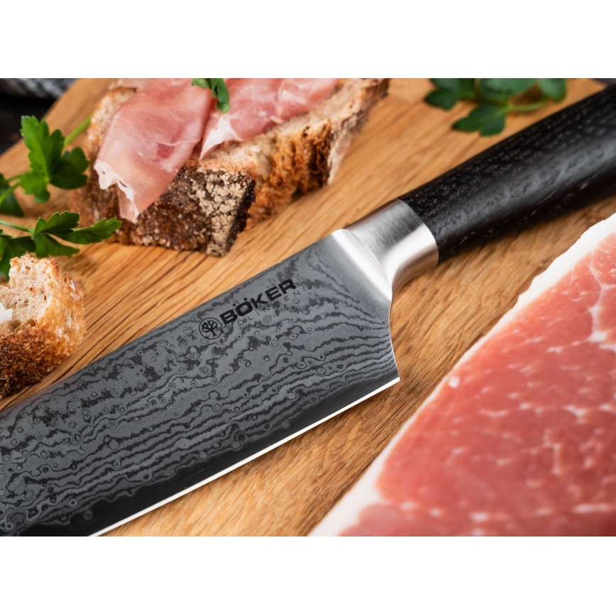 Böker - Damaskiteräksinen kokkiveitsi DAMAST 19,8 cm tammi