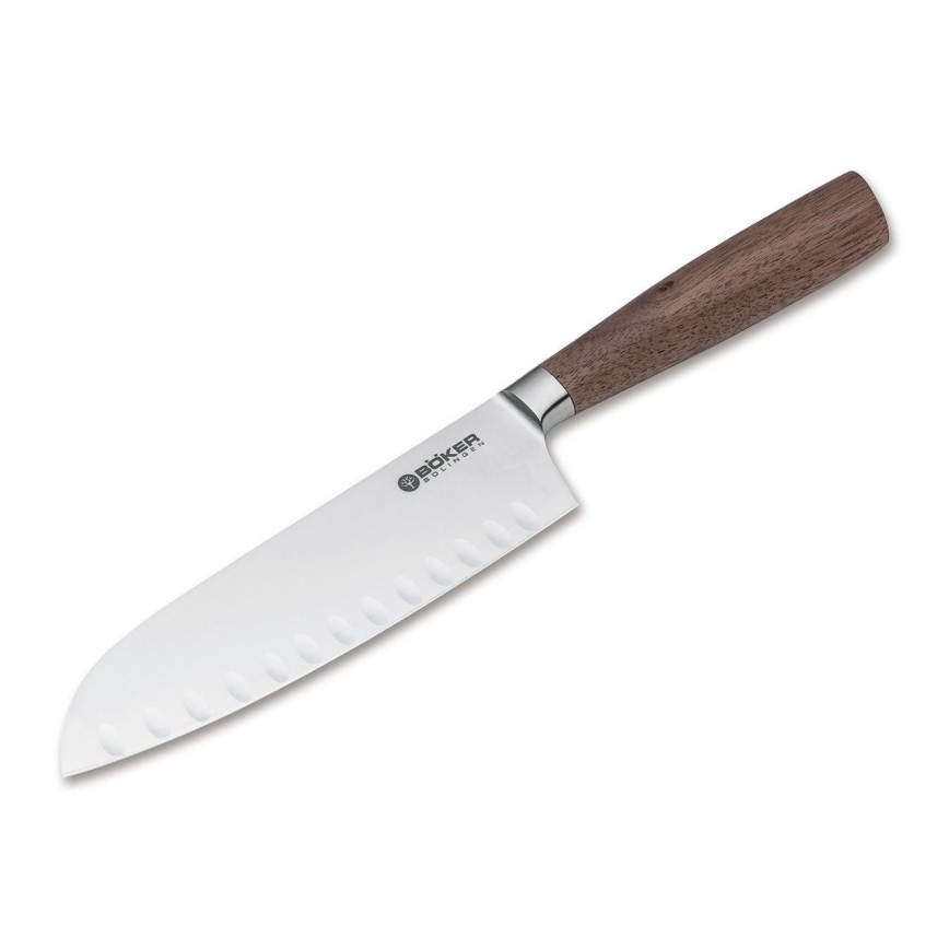 Böker - Santokuveitsi CORE 16,5 cm pähkinäpuukahva