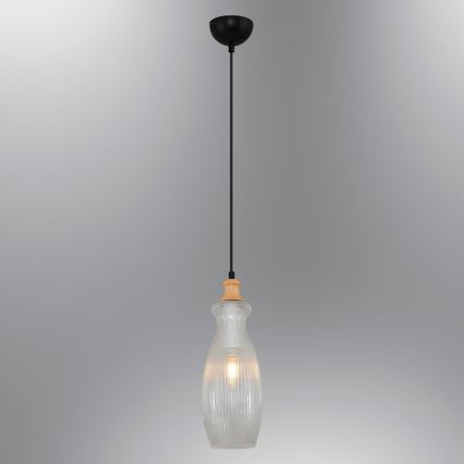 BOTTLE riippuvalaisin johdolla 1xE14/4W/230V läpinäkyvä