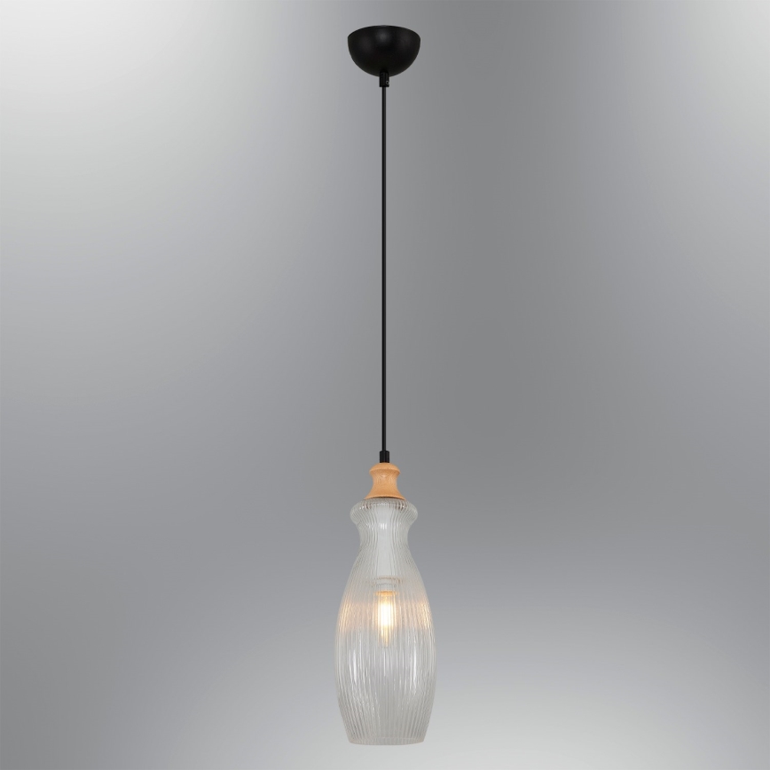 BOTTLE riippuvalaisin johdolla 1xE14/4W/230V läpinäkyvä