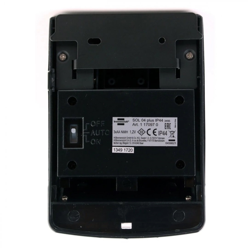 Brennenstuhl - LED Aurinkopaneelivalaisin liike- ja hämärätunnistimella LED/1W/3,6V 600 mAh IP44