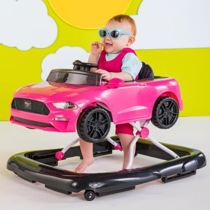 Bright Starts - Lasten kävelytuki 3-in-1 FORD MUSTANG pinkki