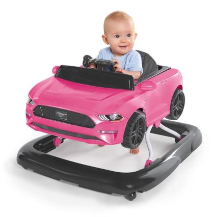 Bright Starts - Lasten kävelytuki 3-in-1 FORD MUSTANG pinkki