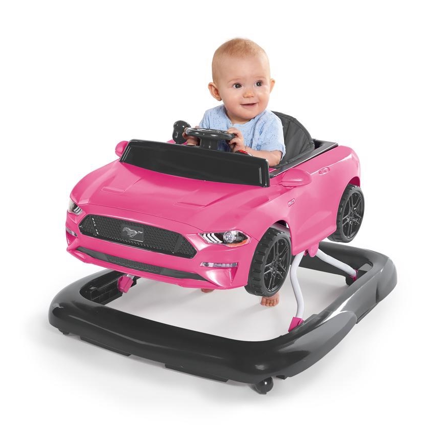 Bright Starts - Lasten kävelytuki 3-in-1 FORD MUSTANG pinkki