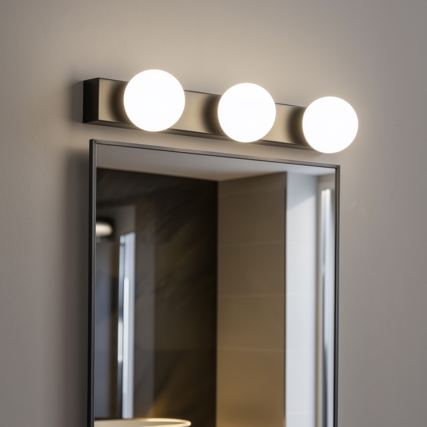 BRILAGI - 2 kpl LED-kylpyhuoneen seinävalaisin HOLLYWOOD 3xLED/3W/230V 39 cm IP44 musta