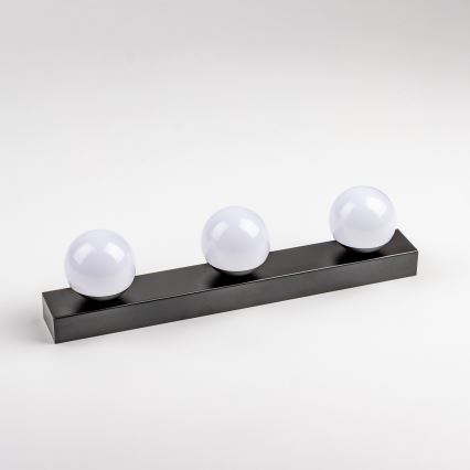 BRILAGI - 2 kpl LED-kylpyhuoneen seinävalaisin HOLLYWOOD 3xLED/3W/230V 39 cm IP44 musta
