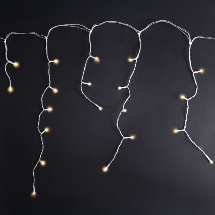 Brilagi - 23 m LED-ulkovaloketju, 400 LED / 8 toimintoa, IP44, lämmin valkoinen