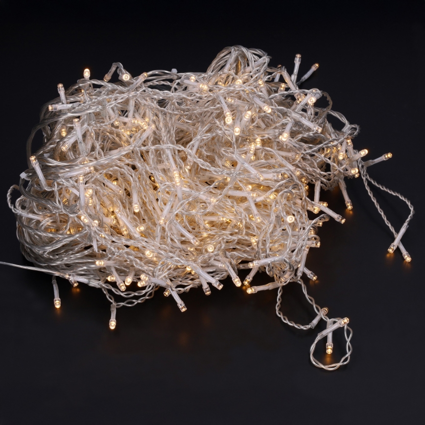 Brilagi - 23 m LED-ulkovaloketju, 400 LED / 8 toimintoa, IP44, lämmin valkoinen