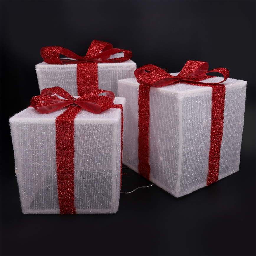 Brilagi - 3 kpl LED-ulkojoulukoristeet LED/2,6W/3xAA IP44 lahjat