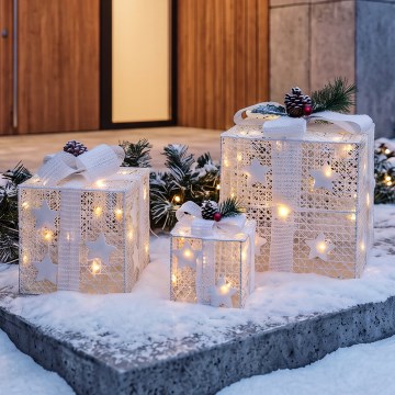 BRILAGI - 3 kpl LED-ulkojoulukoristeita LED/230V IP44, lahjaksi