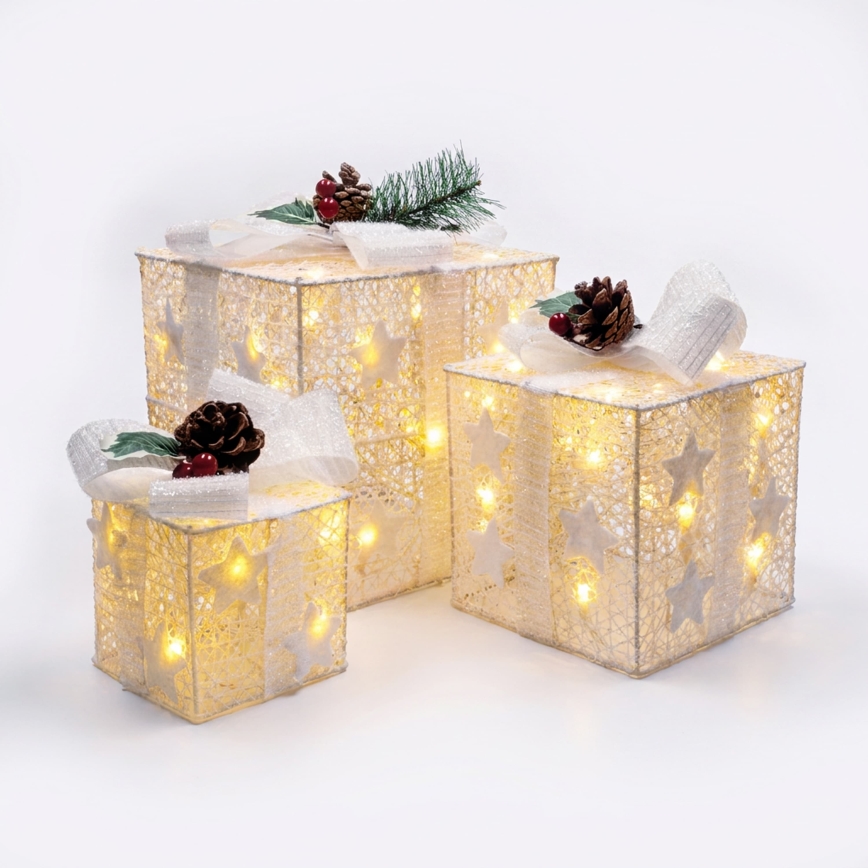 BRILAGI - 3 kpl LED-ulkojoulukoristeita LED/230V IP44, lahjaksi