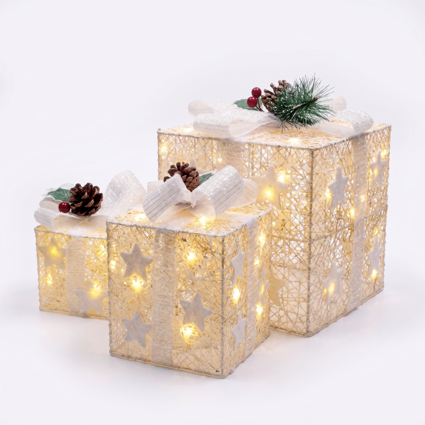 BRILAGI - 3 kpl LED-ulkojoulukoristeita LED/230V IP44, lahjaksi