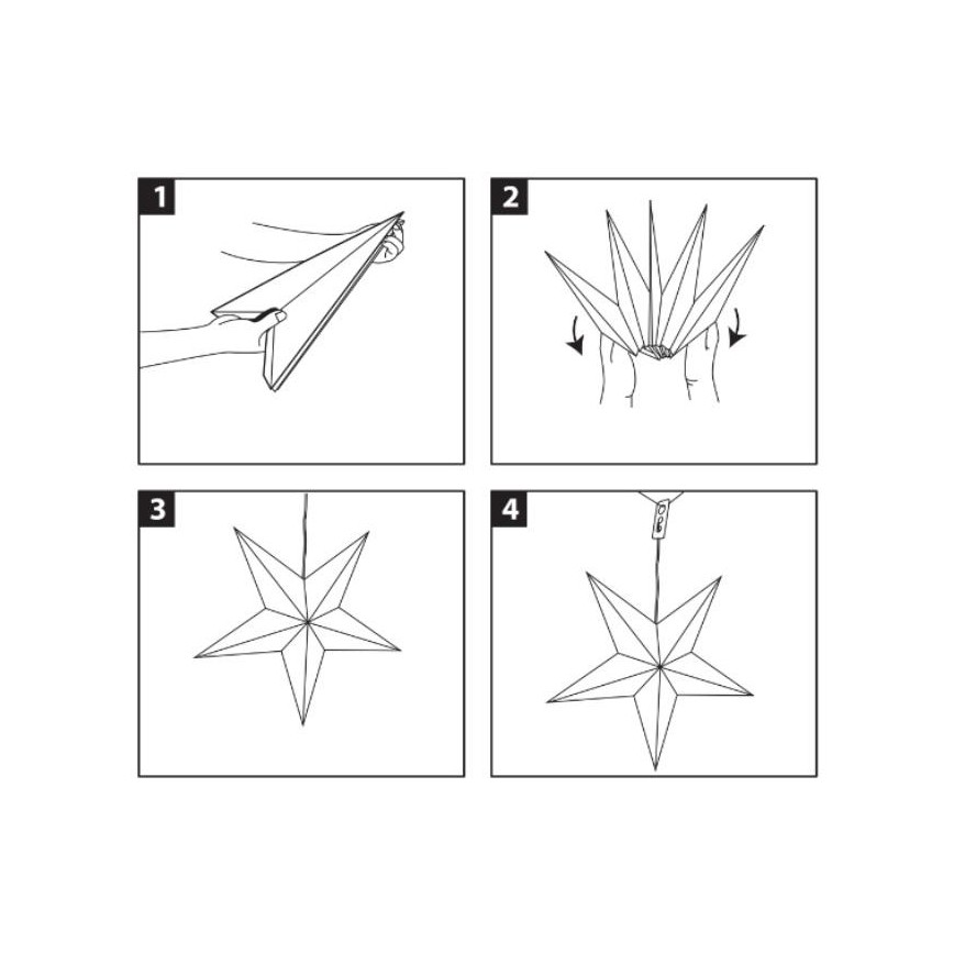 Brilagi - 70 cm LED-joulutähti, paristokäyttöinen (2xAA)
