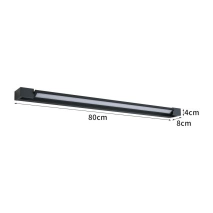 BRILAGI - LED-kylpyhuoneen peilivalaisin AQUA LINE LED/20W/230V 80 cm IP44 musta CRI 90