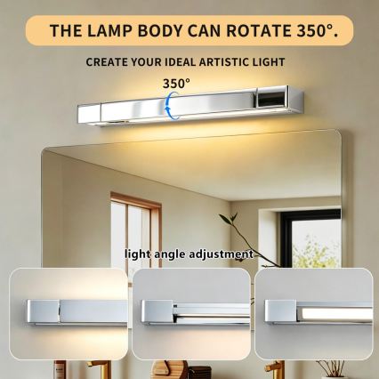 BRILAGI - LED-kylpyhuoneen peilivalaisin AQUA LINE LED/12W/230V 45 cm IP44 kiiltävä kromi CRI 90