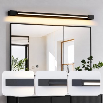 BRILAGI - AQUA LINE LED-kylpyhuonepeilivalaisin LED/28W/230V 100 cm IP44 musta CRI 90
