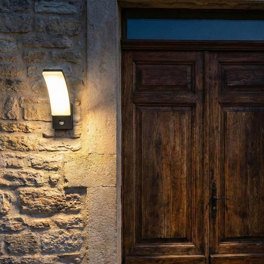 Brilagi - LED-ulkovaloseinävalaisin liiketunnistimella ARCELO LED/9W/230V IP44