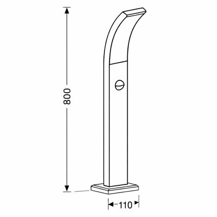 Brilagi - LED-ulkovalaisin liiketunnistimella ARCELO LED/9W/230V 80 cm IP44