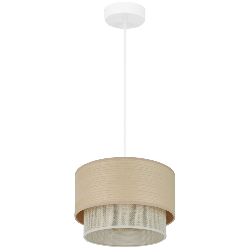 Brilagi - Riippuvalaisin ARIZONA BOHO 1xE27/15W/230V halkaisija 25 cm beige/valkoinen