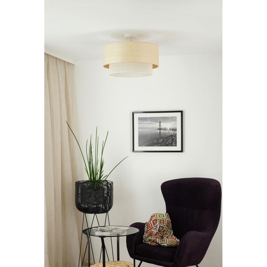 Brilagi - Kiinnitettävä kattovalaisin ARIZONA BOHO 1xE27/15W/230V halkaisija 45 cm beige