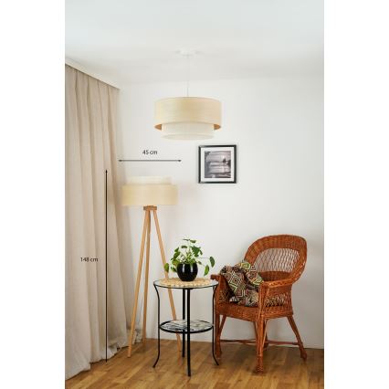 Brilagi - Lattiavalaisin ARIZONA BOHO 1xE27/15W/230V beige