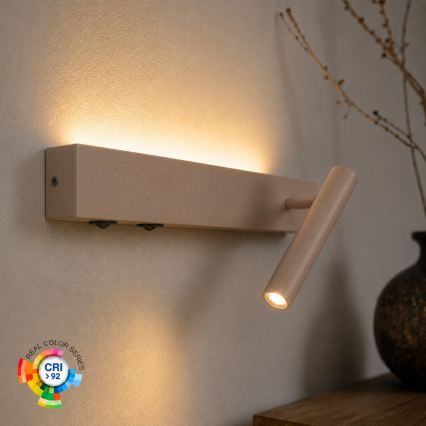 BRILAGI - ARLIX LED-seinäkohdevalaisin LED/3W/230V + LED/7W beige CRI 90