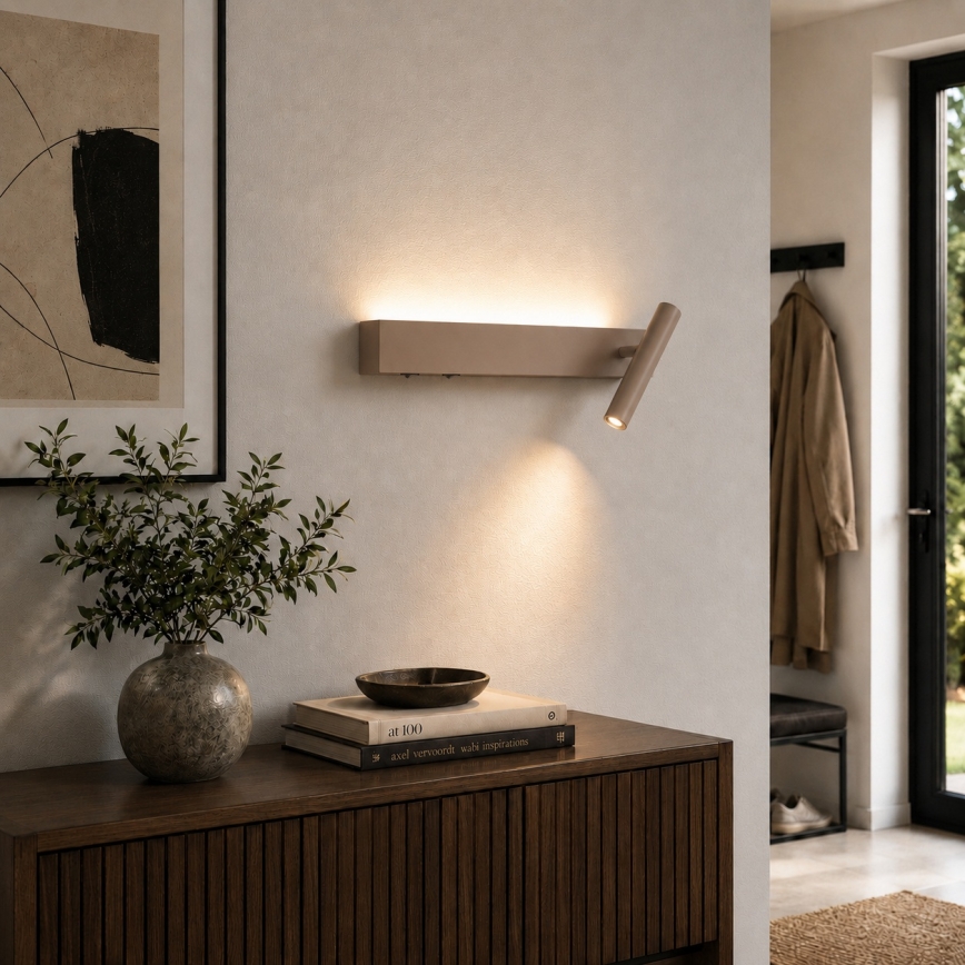 BRILAGI - ARLIX LED-seinäkohdevalaisin LED/3W/230V + LED/7W beige CRI 90